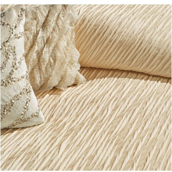 Donna Karan Gold Dust Collection Duvet Cover, Full/ Queen - Picture 4 of 6